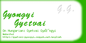 gyongyi gyetvai business card